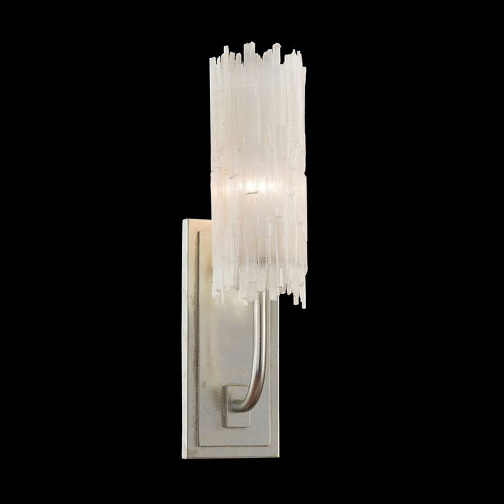 Natural Selenite Single-Light Wall Sconce