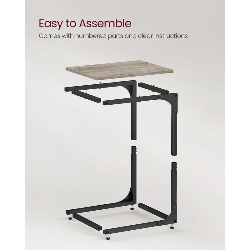 C-Shaped End Table Modern and Space-Saving Design for Easy Access (Set of 2)