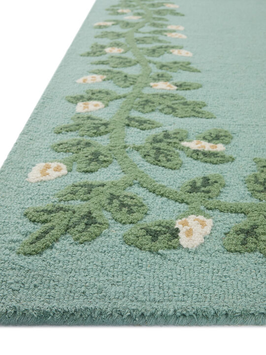 Highgrove HIG03 Blue 7'9" x 9'9" Rug by Rifle Paper Co. x Loloi