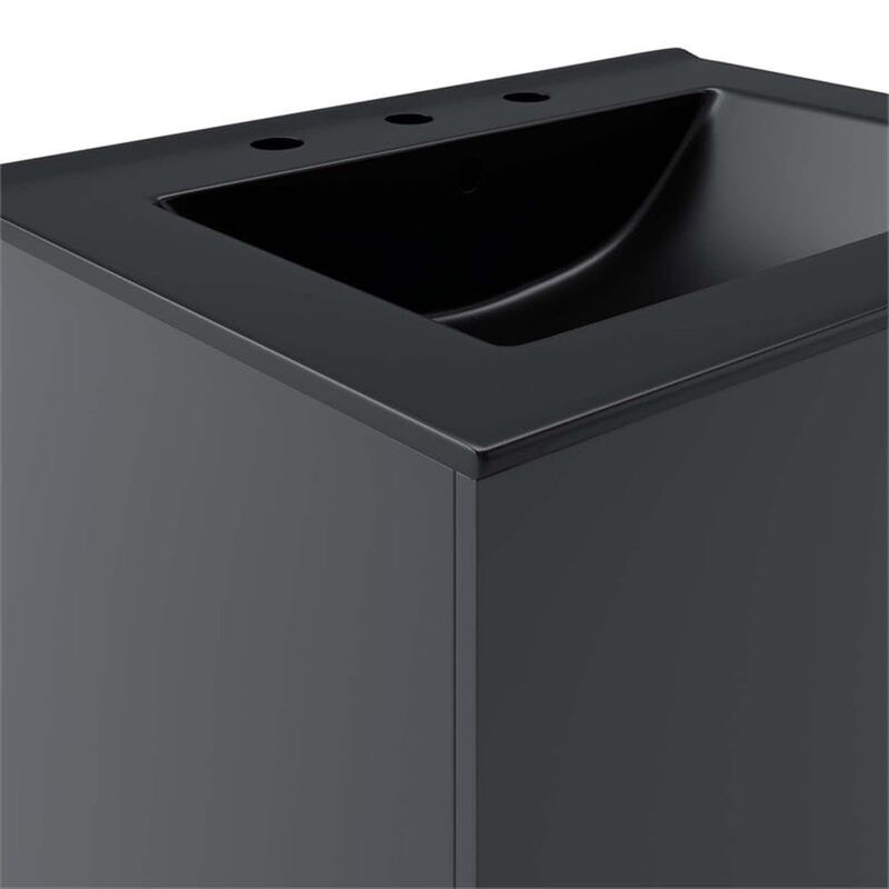 Modway Vitality 24" Bathroom Vanity, 24 Inch, Gray Black image number 6