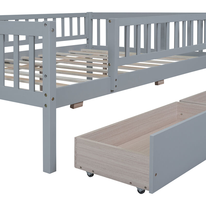 Whisen Multi-functional Design Wood Daybed with Two Drawers image number 6