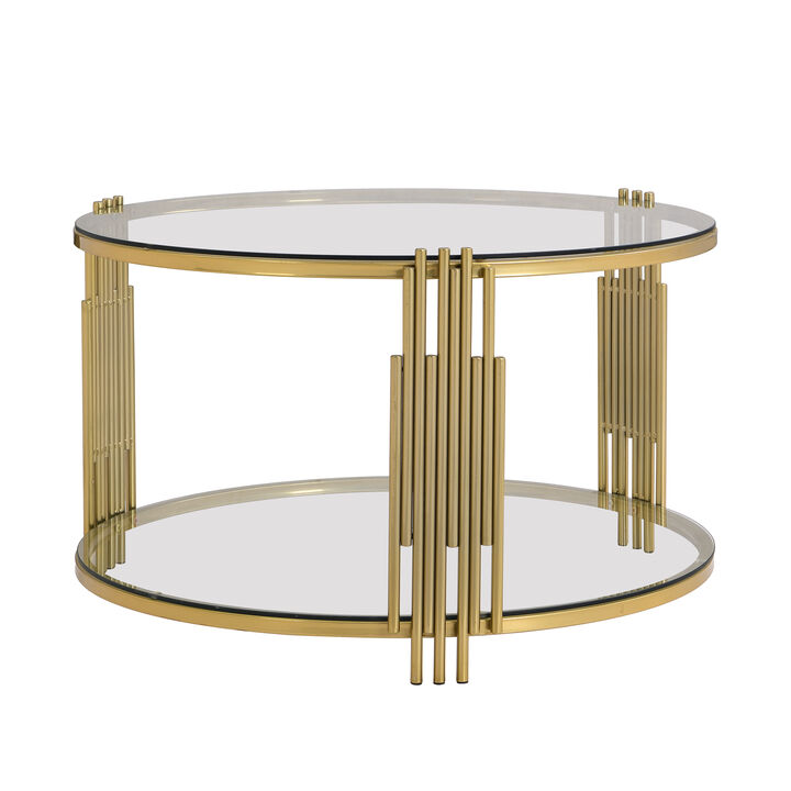 Merax Modern Glass Coffee Table