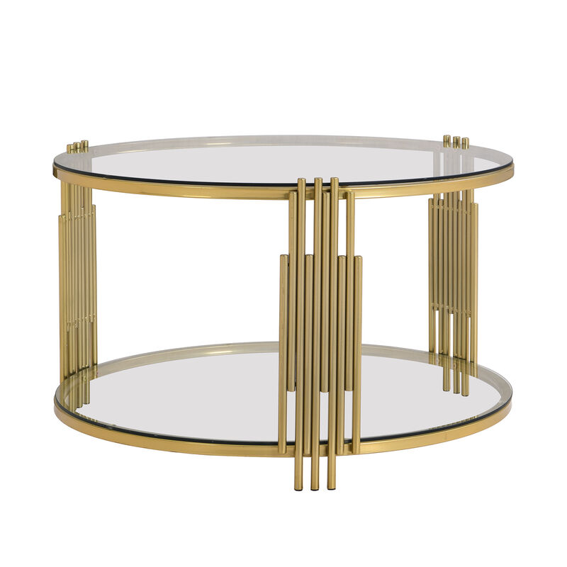 Merax Modern Glass Coffee Table