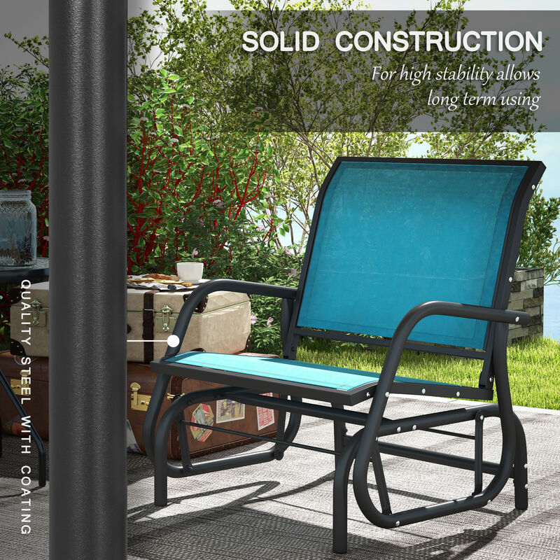 2PCS Outdoor Glider Chairs with Cushions &ndash; Cozy Patio or Balcony Seating