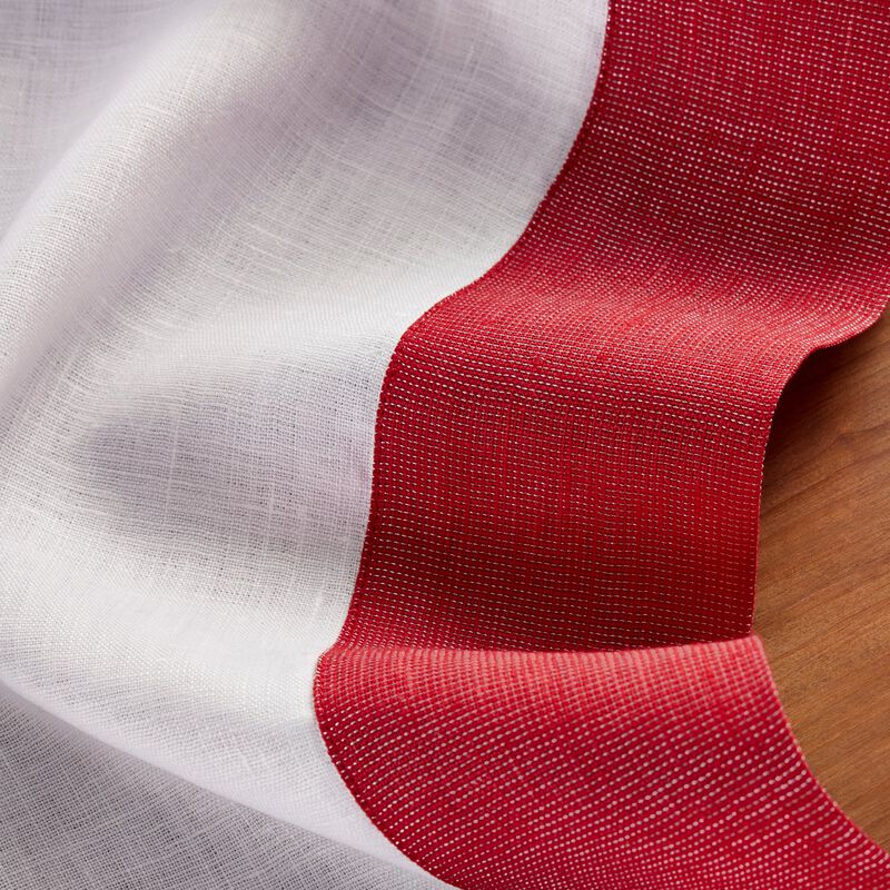 Solino Home 100% Pure Linen Table Runner - Festive Edge