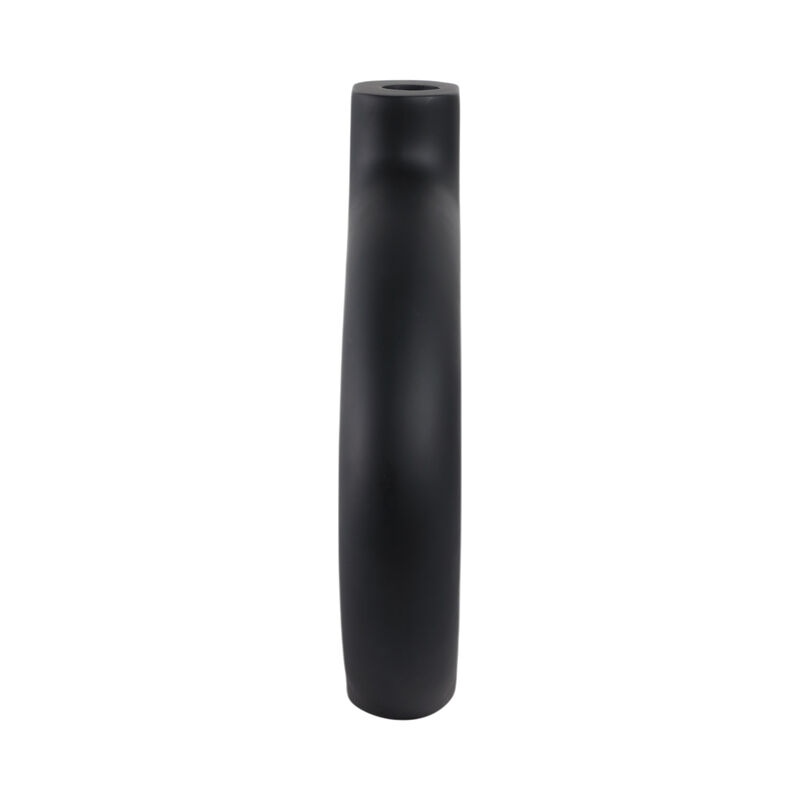Cut-out Wood Vase, Black image number 3