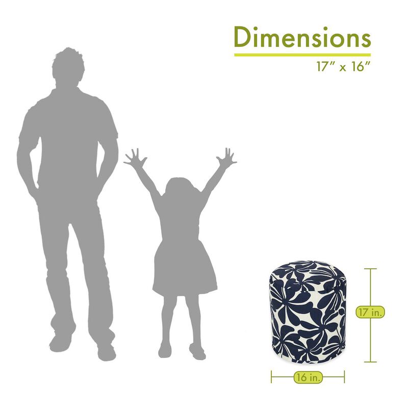 Majestic Home Goods Pouf Plantation Navy