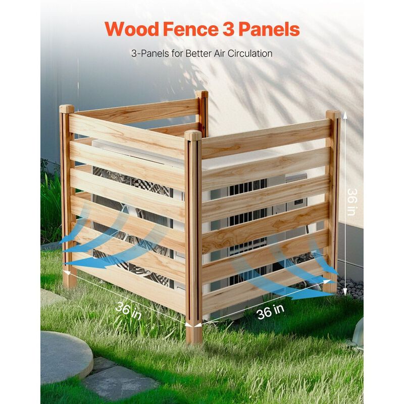 Wooden Privacy Fence Panel for AC Unit, Pool Equipment, Trash Can Cover image number 6