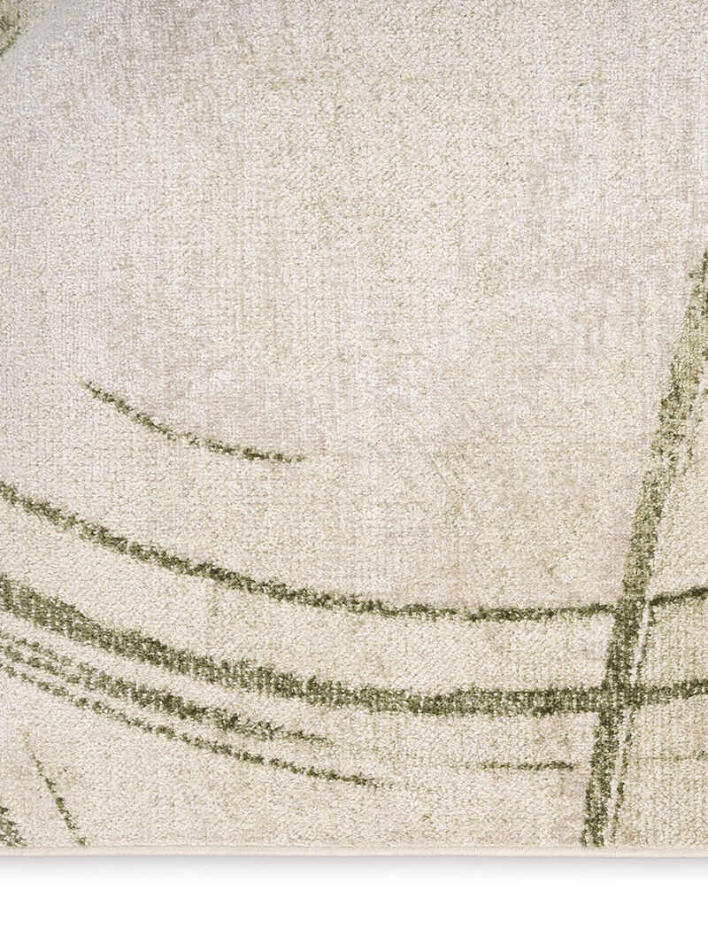 Astra Machine Washable ASW14 Beige/Green 4' x 6' Rug