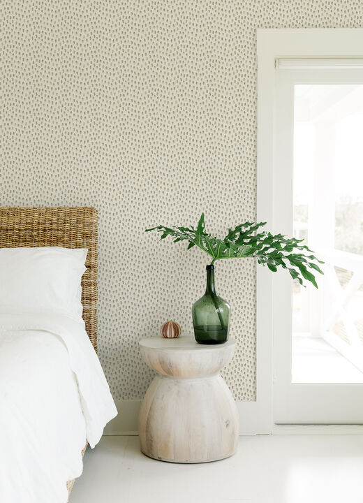Sand Drips Grey Painted Dots Wallpaper