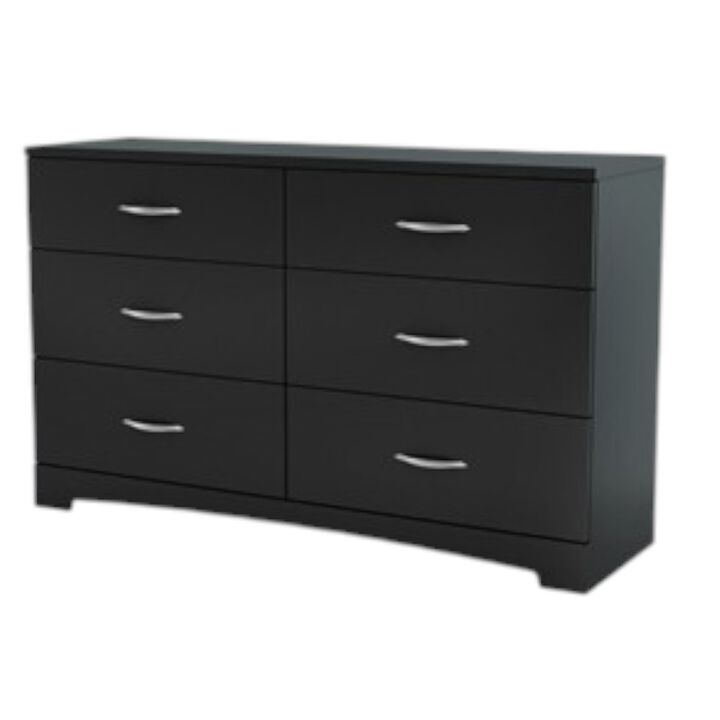Hivvago 6-Drawer Dresser for Contemporary Bedroom in Black Finish