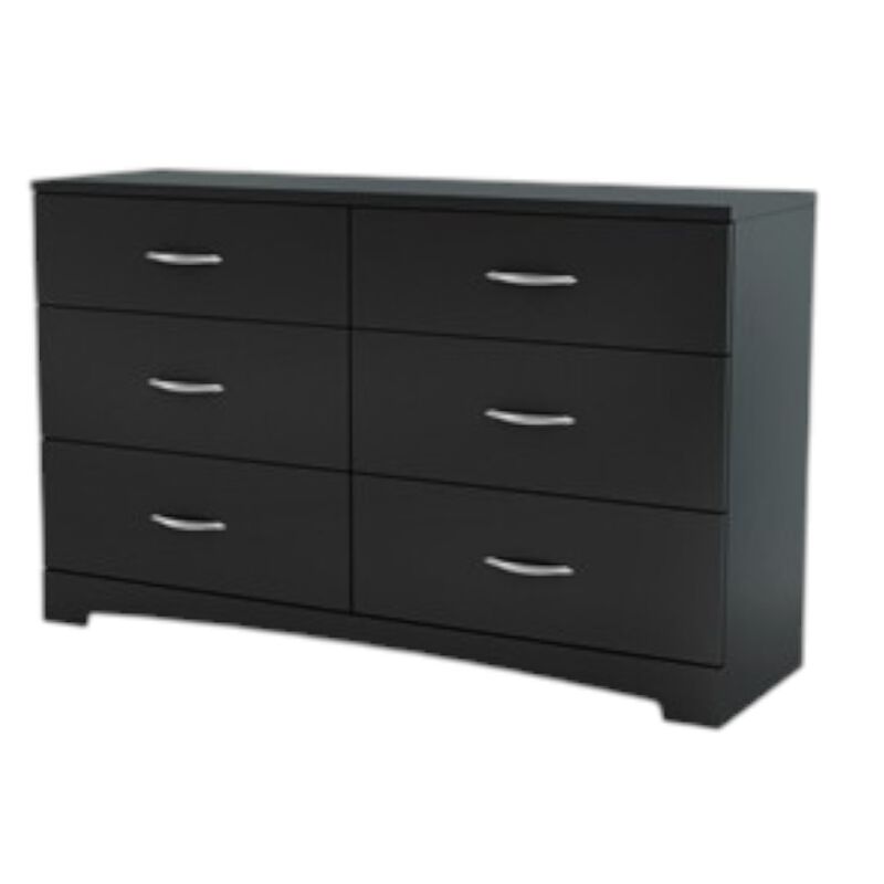 Hivvago 6-Drawer Dresser for Contemporary Bedroom in Black Finish