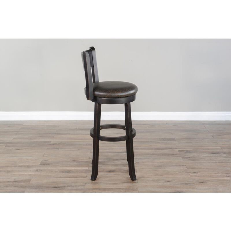 Sunny Designs Bar Swivel Barstool, Cushion Seat & Back