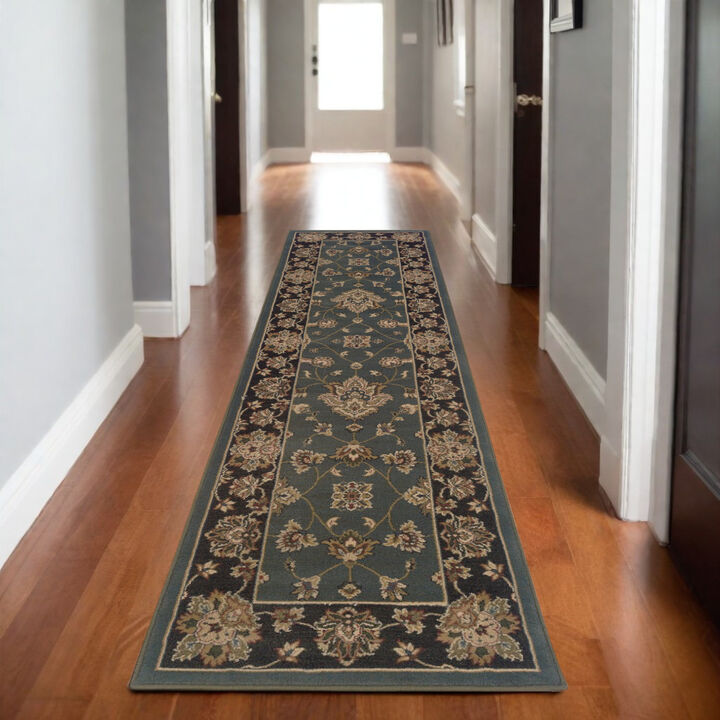 HomeRoots Floral Runner Rug