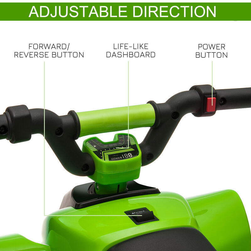 BreeBe 6V Kids ATV 4-Wheeler Ride on Car, Electric Motorized Quad Battery Powered Vehicle with Forward/Reverse Switch image number 4