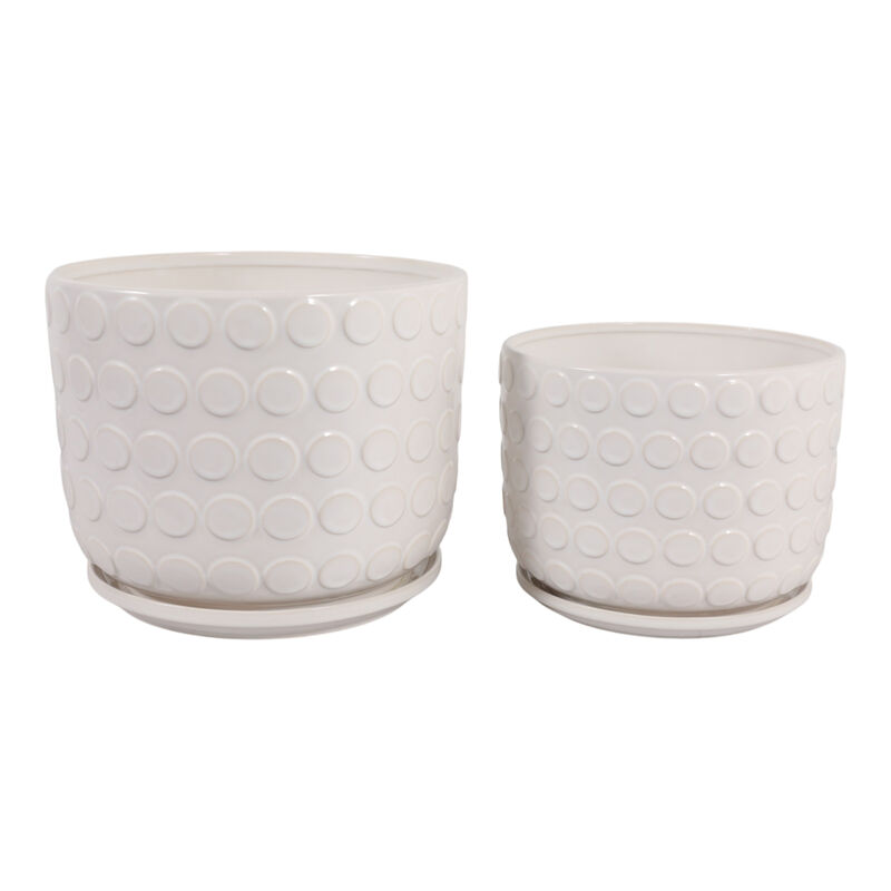 S/2 Bubbles Planter W/ Saucer image number 0
