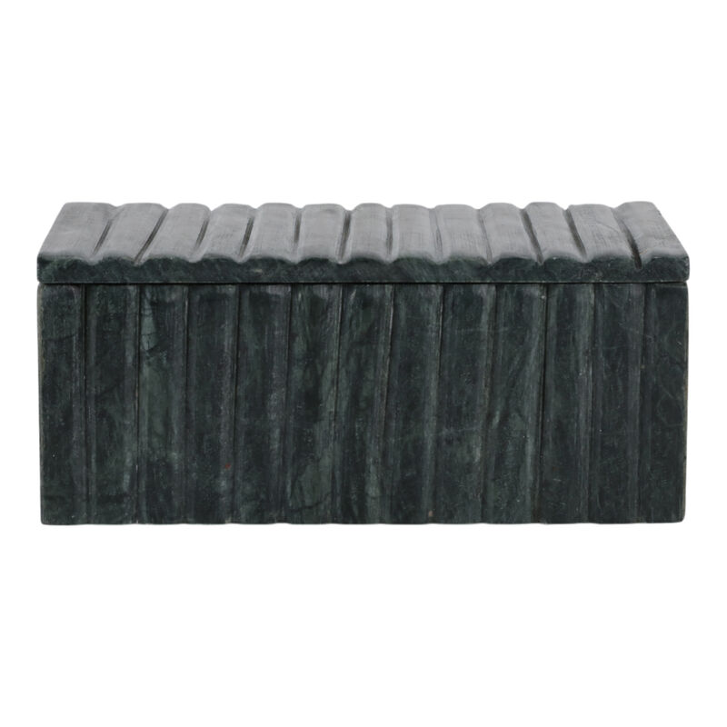 7x4" Marble Ridged Box, Green image number 2