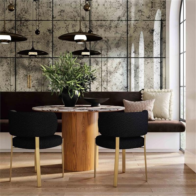 Casafoyer Margaret Black Performance Boucle Dining Chair image number 1
