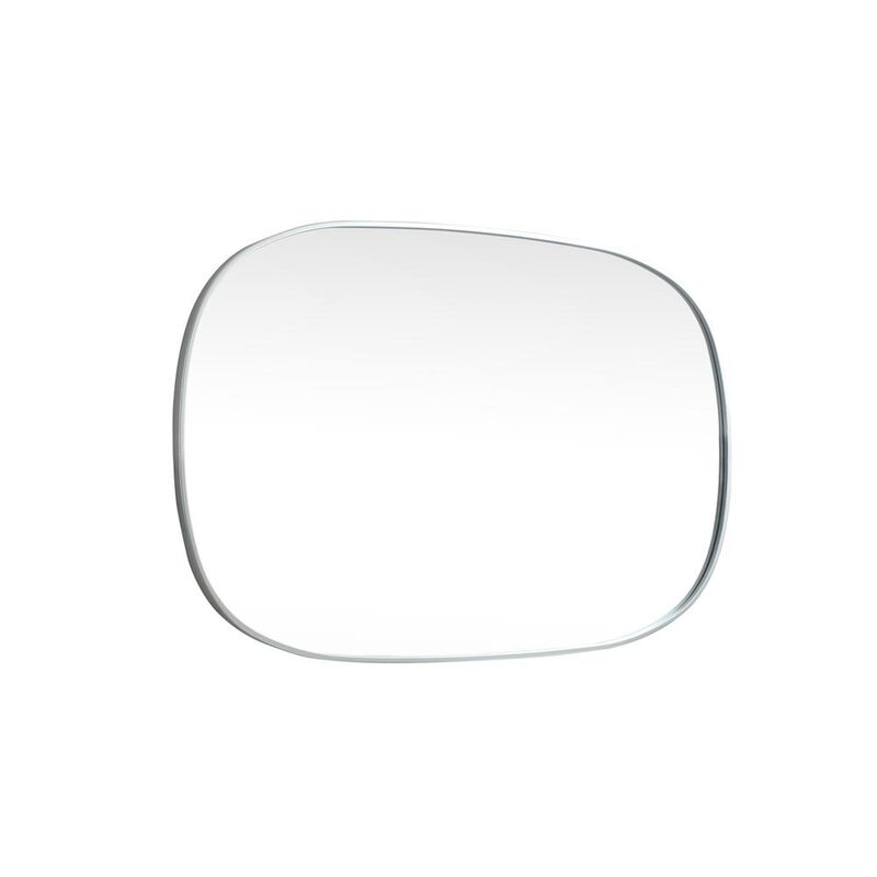 Elegant Decor Metal Frame Oval Mirror 30x48 Inch in Silver
