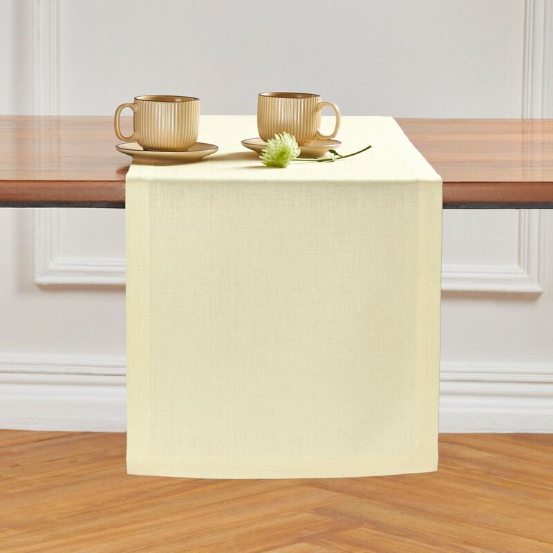 Solino Home Diana 100% Linen Table Runner &ndash; Handcrafted, Machine Washable, Perfect for Holiday and Everyday Dining