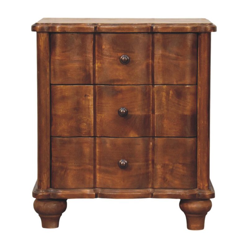 Artisan Furniture Solid Wood Lume Panel Bedside Table, Brown image number 0