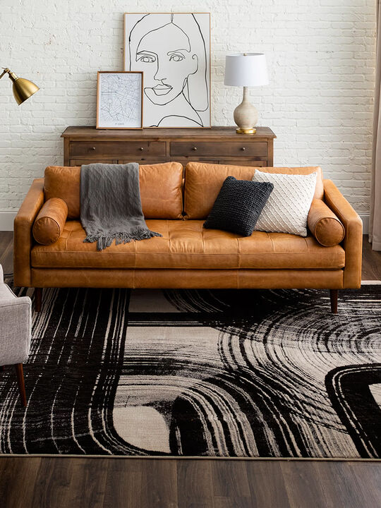 Rendition by Stacy Garcia Home Orion Obsidian 5' 3" X 7' 10" Rug