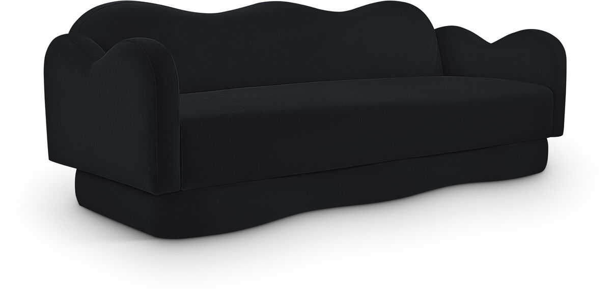 Meridian Furniture Bloom Black Velvet Sofa