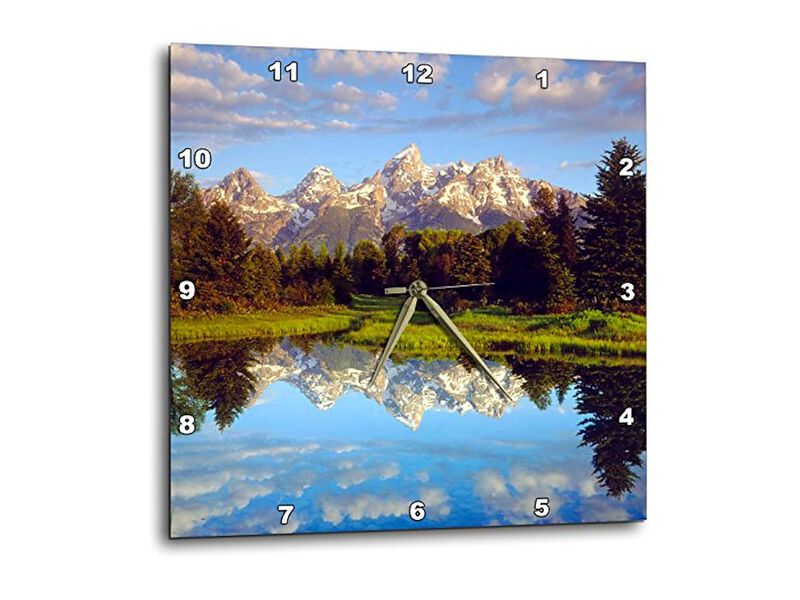 Wyoming Grand Teton Reflect Wall Clock 10 Inch Home Decor image number 3