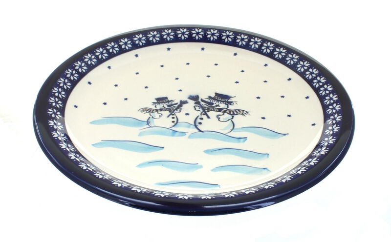 Blue Rose Polish Pottery Cobalt Dinner Plate