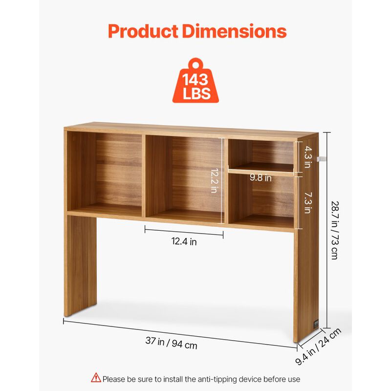 Compact Desktop Bookshelf with Display Shelf and Stable Non-Slip Feet image number 2