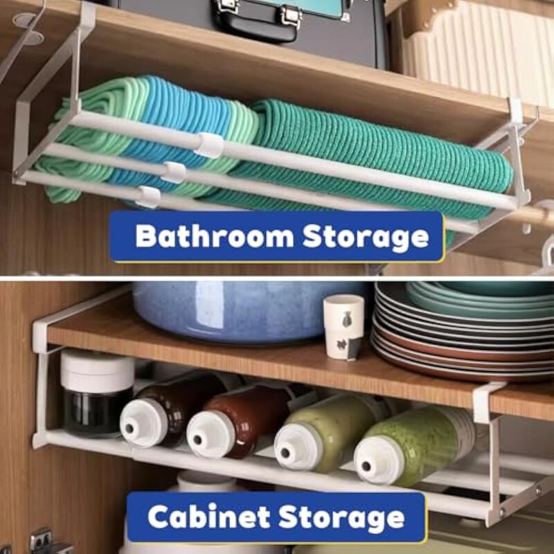 Shoe Storage Cabinet Closet White 2 Piece Expandable Rack Organizer image number 3
