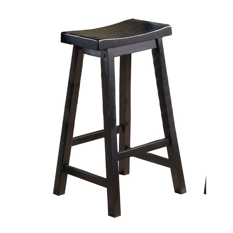 Streamdale 29'' Bar Stools, Saddle Seat Wood (Set of 2) image number 0