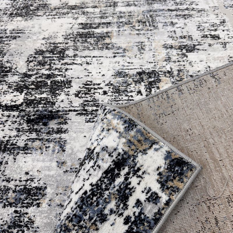 Rug Branch Ashlar Contemporary Abstract White Beige Indoor Area Rug