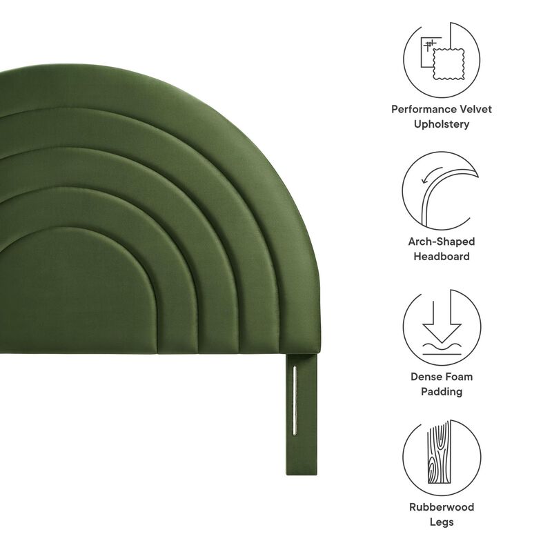 Solana Arched Performance Velvet King Headboard image number 3
