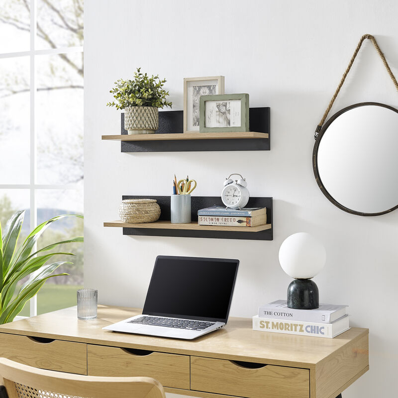 Repose Display Photo Ledge Shelf Set of 2