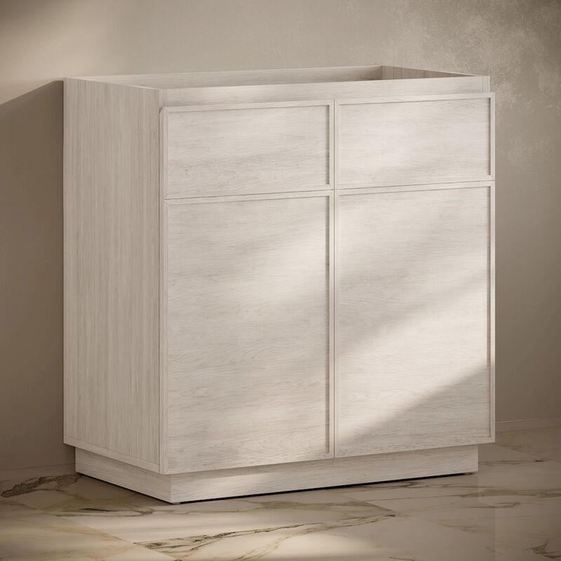 St. Tropez 36" Freestanding Bathroom Vanity Cabinet without Top in White Oak image number 2