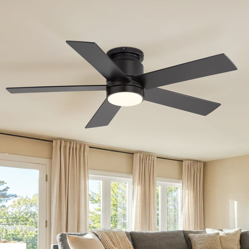 Breezary 42 in Low Profile Ceiling Fan with Light, 5 Blades, Quiet Reversible DC Motor, Remote Control, 6 Speeds image number 7