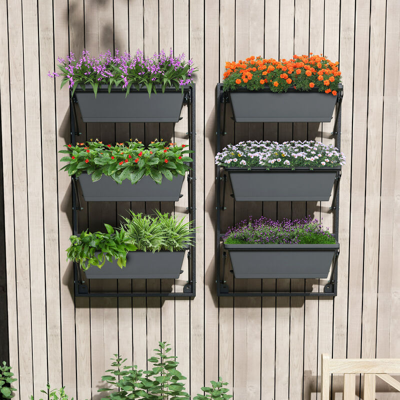 Hanging Vertical Planter Wall-mounted Adjustable with Detachable Hooks image number 4