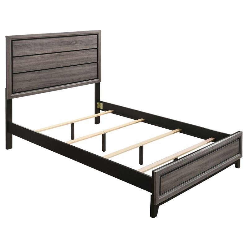 Mela 4pc Queen Bedroom Set, Nightstand Dresser and Mirror, Oak Gray image number 2