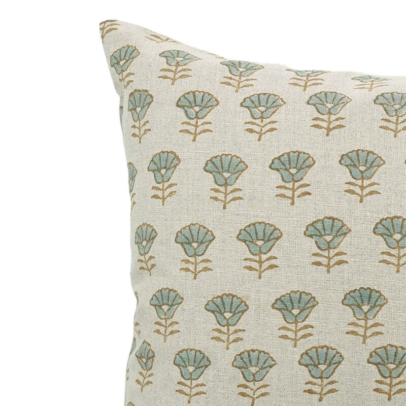 Fabdivine Grey Farmhouse Fall D&eacute;cor Boho Block Print Linen Handmade es Throw Pillow Cover Square Indoor Cushion Case, Kohinoor image number 5