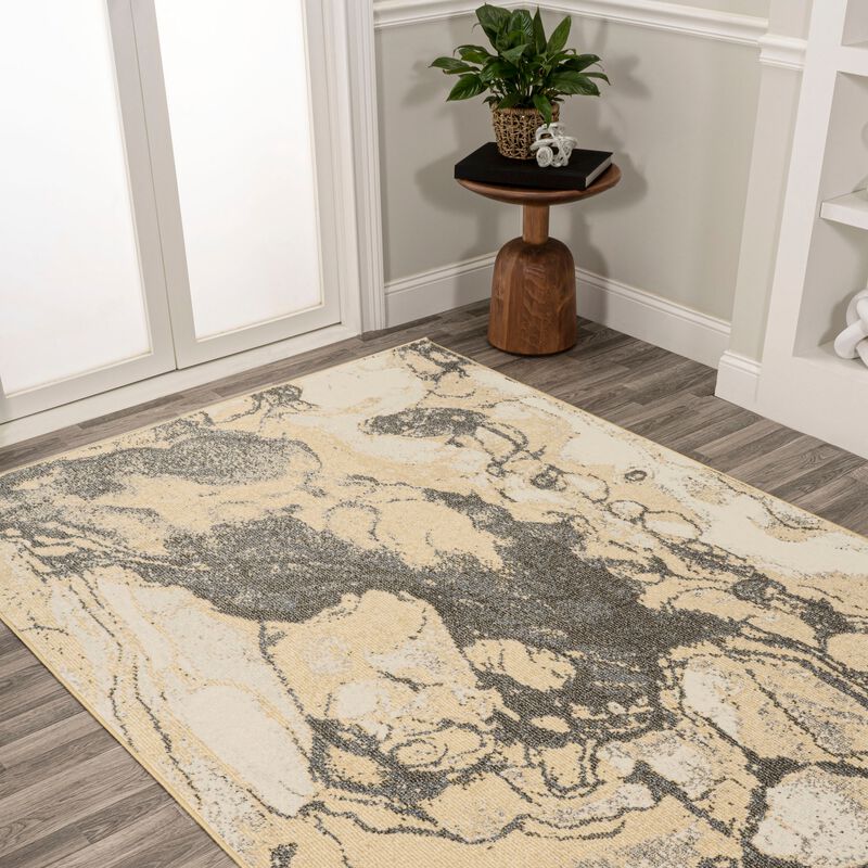 Marmo Abstract Marbled Modern Area Rug