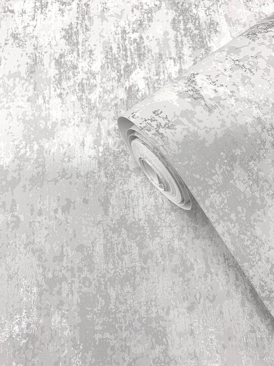 Lustre Distressed Silver Grey Wallpaper SR28101