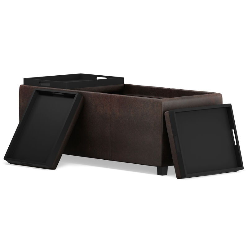Simpli Home Avalon Storage Ottoman image number 2