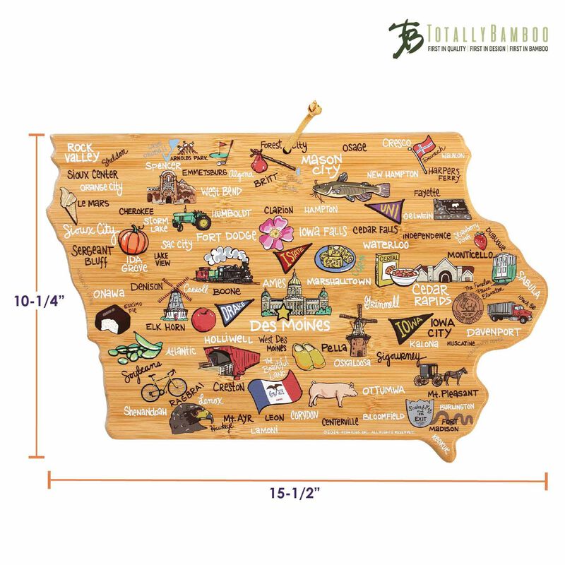 Iowa Cutting Board with Artwork by Fish Kiss&trade; image number 6
