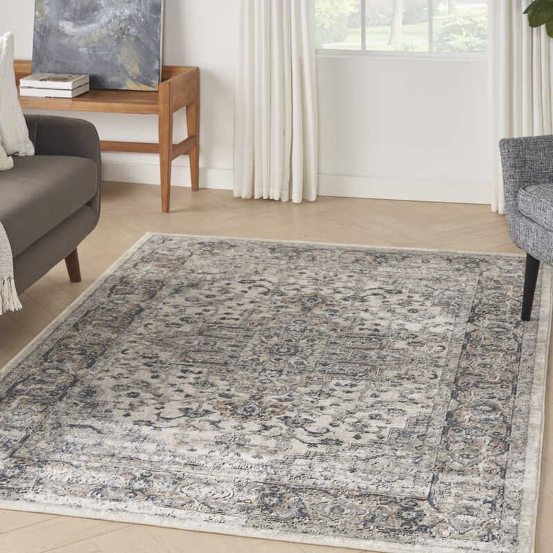 Quarry QUA05 Ivory/Gray 5' x 8' Oval Rug image number 7