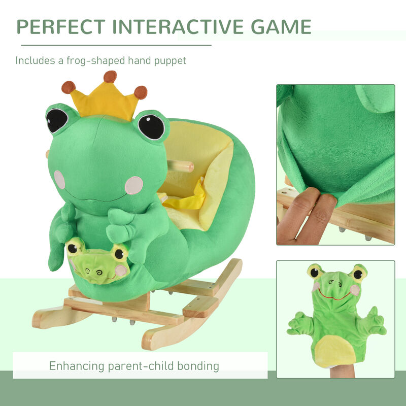 BreeBe Toddler Frog Ride-On Rocker with Seat Belt image number 3