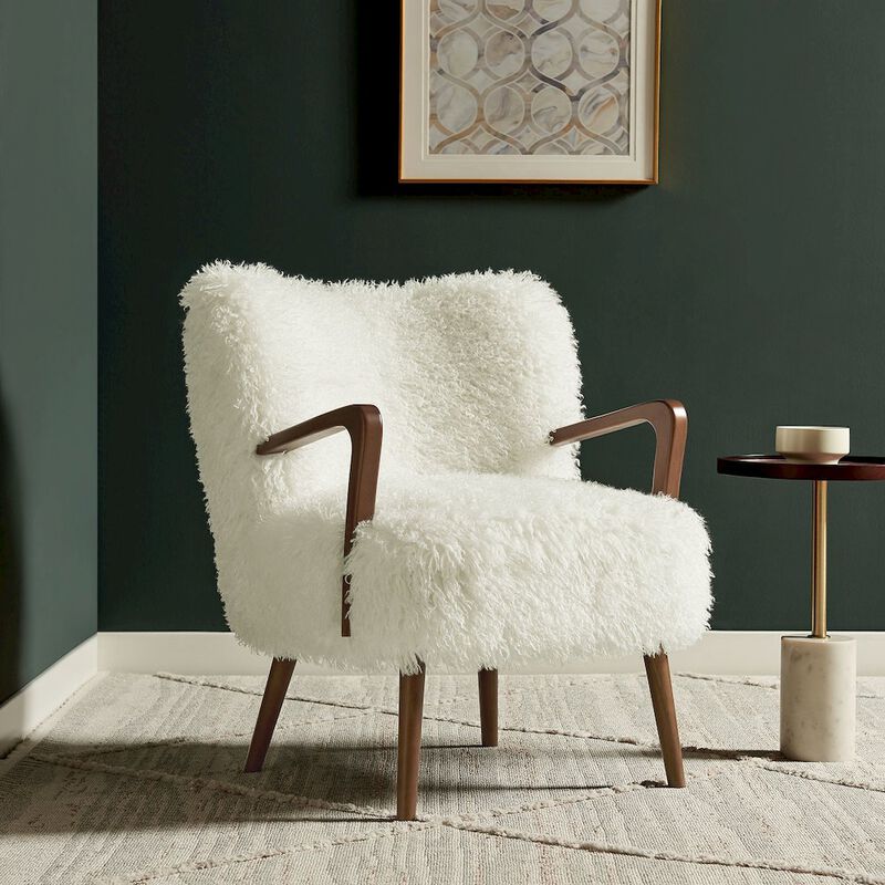 Zerra Faux Shearling Accent Armchair image number 7