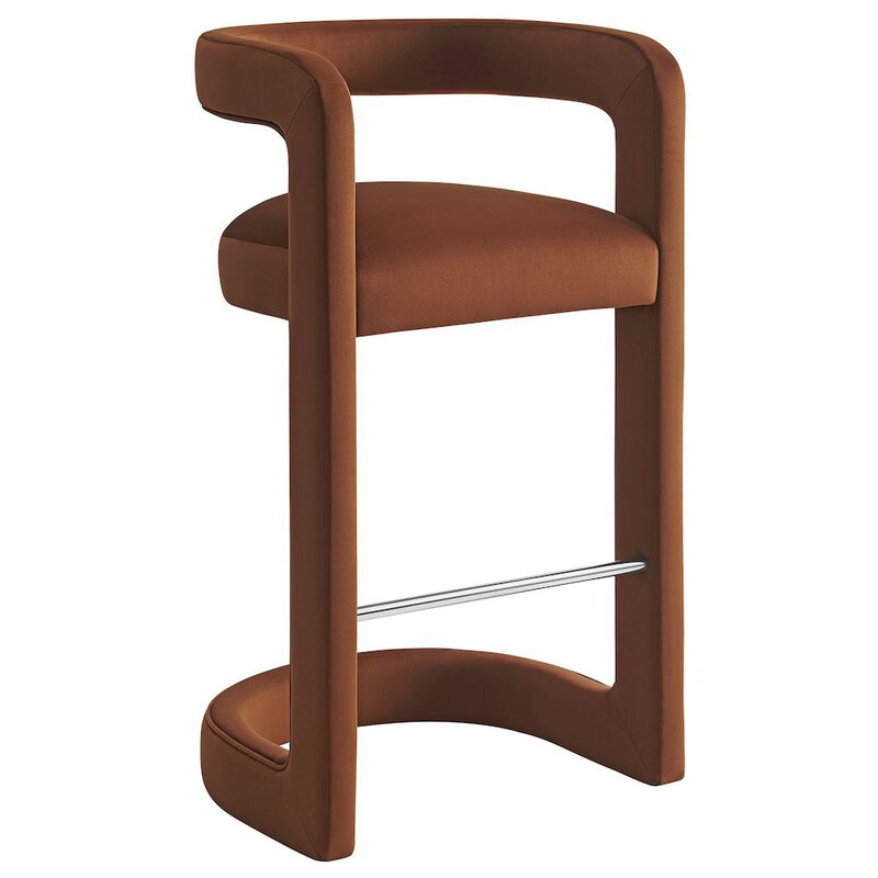 Winslow Performance Velvet Bar Stool image number 0