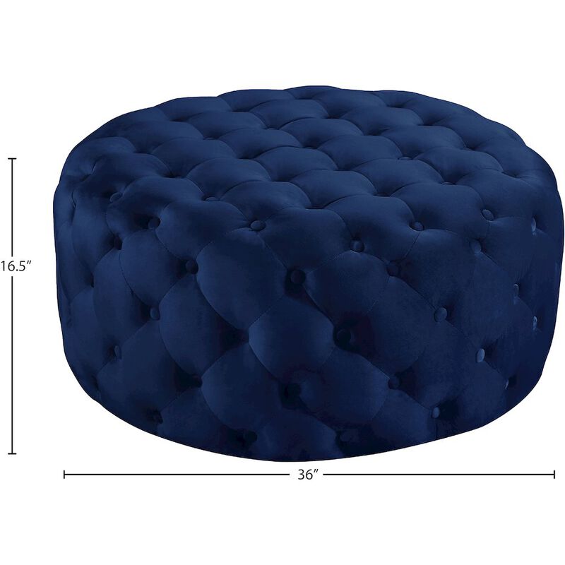 Meridian Furniture Addison Velvet Ottoman/Bench