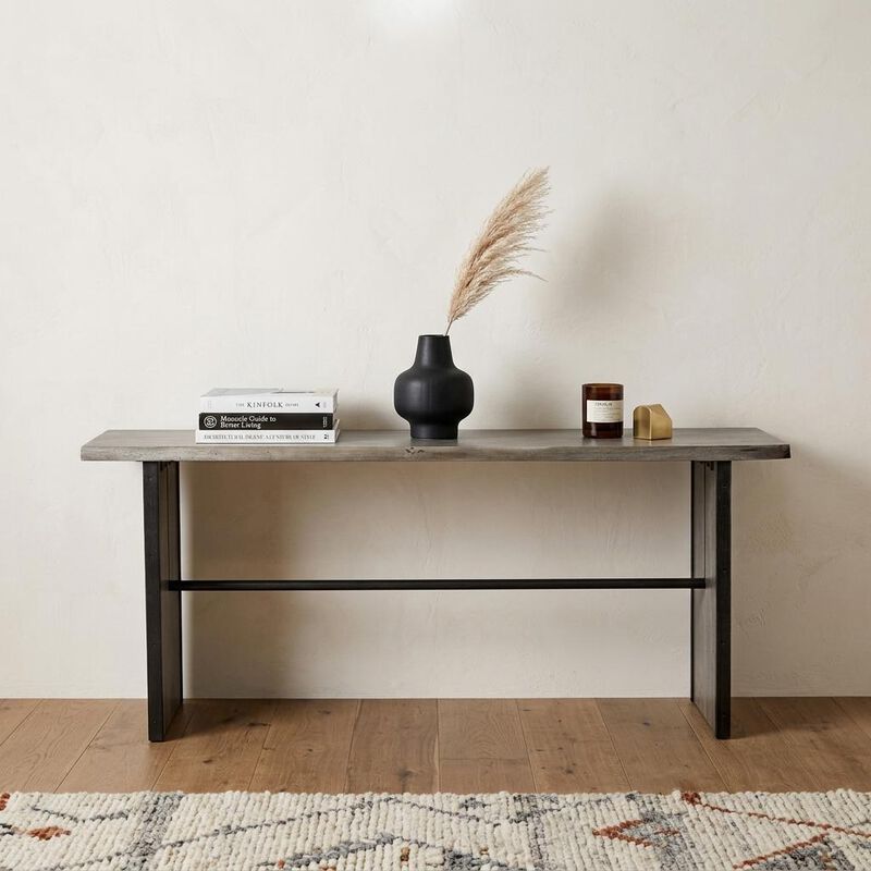 HomeRoots 70" Brown Solid Wood Solid Console Table image number 1